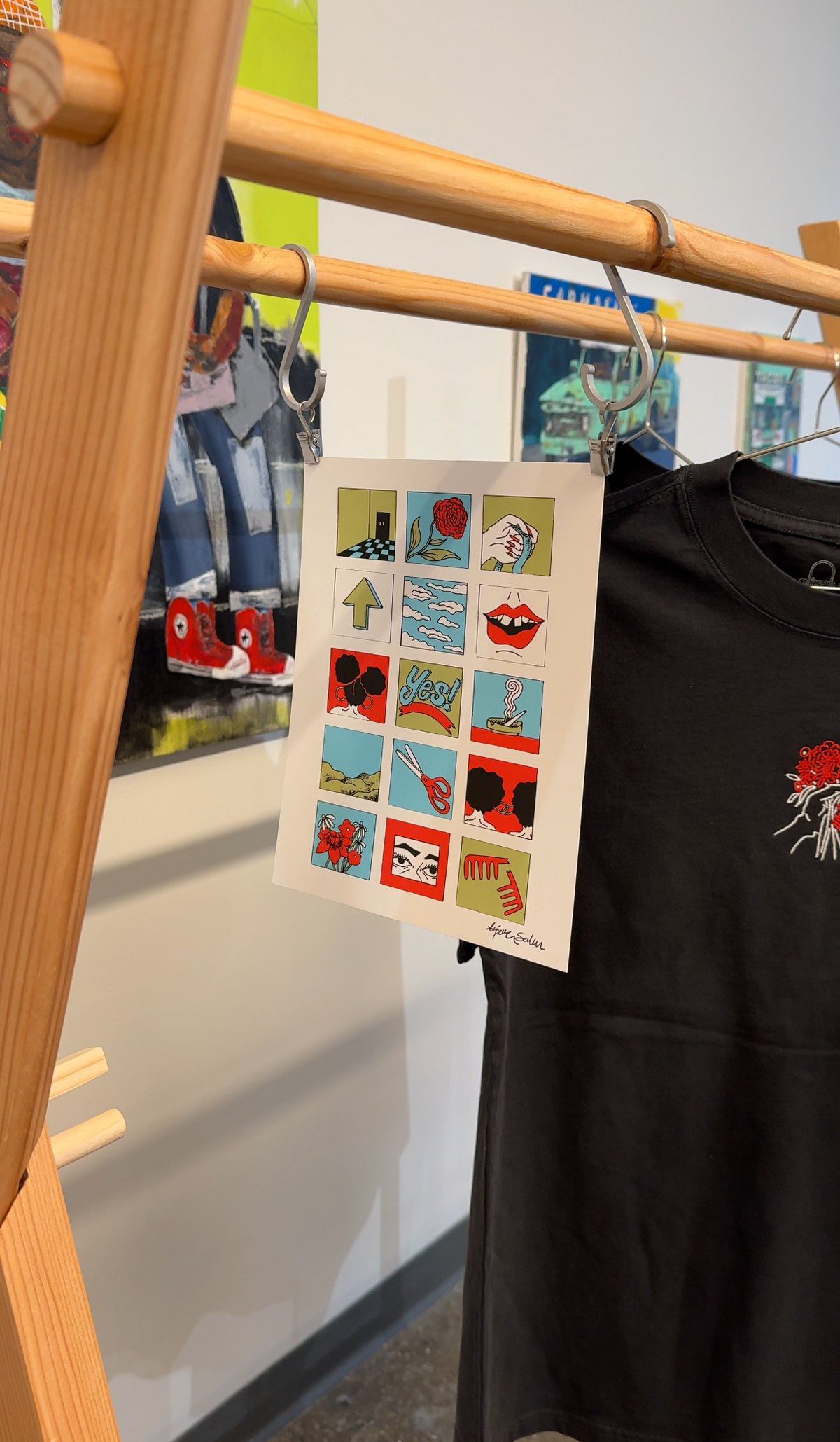 "The flowers bloom in the dark" tee + print